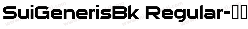 SuiGenerisBk Regular字体转换